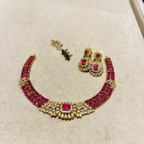 Cuban ruby changeable choker