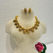 Mango floral golden bridal necklace
