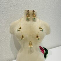 Swan emerald ruby golden chain