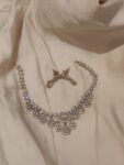 Crystal Droplet golden necklace