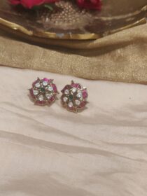 Floral Ruby Kundan earring