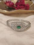 Timeless CZ Floral Green Ad Stone Kada