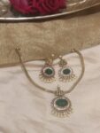 Opulent Green AD Stone Chain Necklace