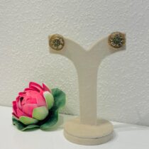 Opulent Floral Green Ad Earrings