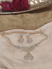 Sparkling Cz Floral Necklace