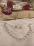 Sparkling CZ Foral Short Necklace