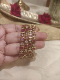 Opulent Red AD Stone Bangles Set of 4