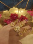Sparkling Floral Kundan Stone Dual Finger Rings