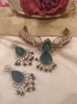 Refined Green Kundan Droplet Choker