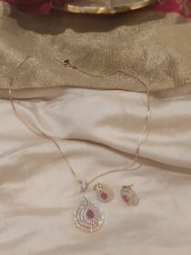 Exquisite CZ Red Ad Stone Chain