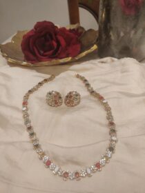 Captivating Navratna Floral Necklace