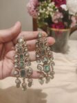 Alluring Mint AD Stone Long Earring