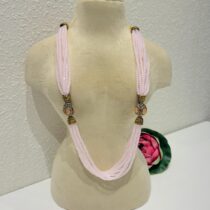 Lustrous Handcrafted Multilayer Pink Mala