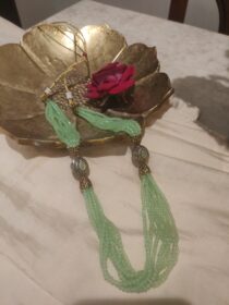 Lustrous Handcrafted Multilayer Mint Mala