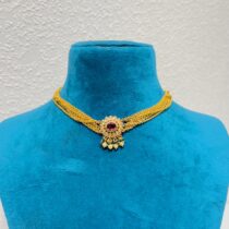 Glamorous Multilayer Ruby Stone Choker