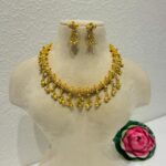 Majestic Bridal Golden Beads Necklace