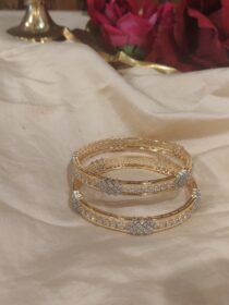 Exquisite Crystal Stone Bangles Set of 2