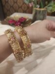 Radiant Bridal Ruby Stone Bangles Set of 2