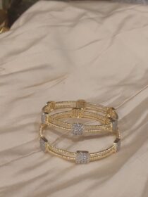 Dazzling Ad Stone Bangles Set of 2