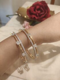 Radiant Crtsal AD Stone Bangles Set of 2