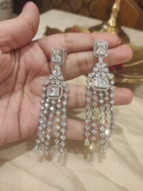 Enchanting Floral Droplet Crystal Earrings
