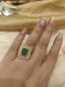 Alluring Green Crystal Stone Ring
