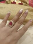 Alluring Floral Ruby Stone Ring