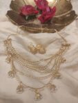 Exquisite Bridal Layers White Pearl Necklace