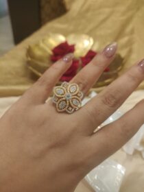 Regal CZ Floral Ring