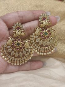 Mesmerizing Golden Peacock Earring