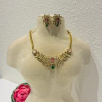 Refined Multicolor Chain Necklace