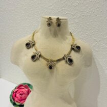 Elegant Purple Stone Chain