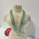 Sought Multilayer Green White Handcrafted Mala