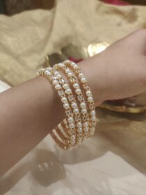 Lustrous Pearl Bangles Set of 2
