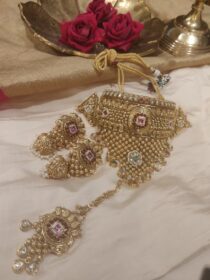 Majestic Bridal Droplet Choker With Mangtika