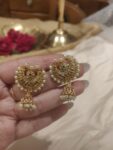 Dazzling Chandbali Jhumka With White Pearl