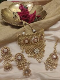 Elegant Bridal Ruby Floral Choker