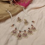 Timeless Handcrafted Moon Necklace With White Pearl Beads