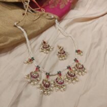 Timeless Handcrafted Moon Necklace With White Pearl Beads