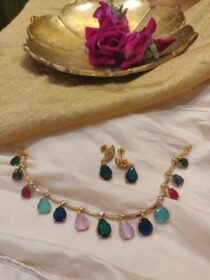 Multicolor Ad Stone Necklace