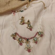 Radiant Handcrafted Kundan Floral Necklace