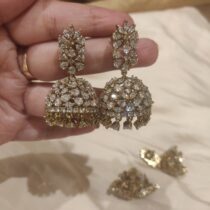 Graceful Ruby Crystal Floral Earring