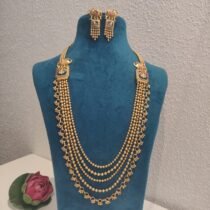 Opulent Bridal Mint Stone Long Necklace