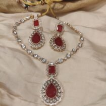 Alluring Kudan Necklace With Ruby stone