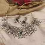 Refined Kudan Stone Choker With mix Green AD Stone