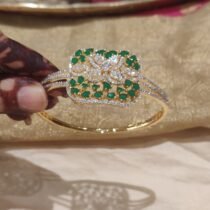 Mesmerizing Floral Green Stone Ring