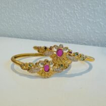 Posh Ruby Stone Peacock Kada