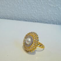 Sparkling White Pearl Ring