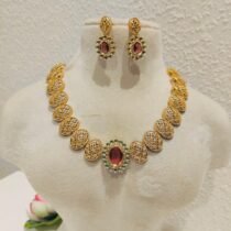 Sought Ruby Stone Ad Necklace