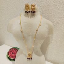 Opulent Lakshmi Chain With Red Stone